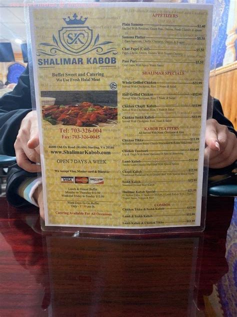 shalimar kabob sterling menu.